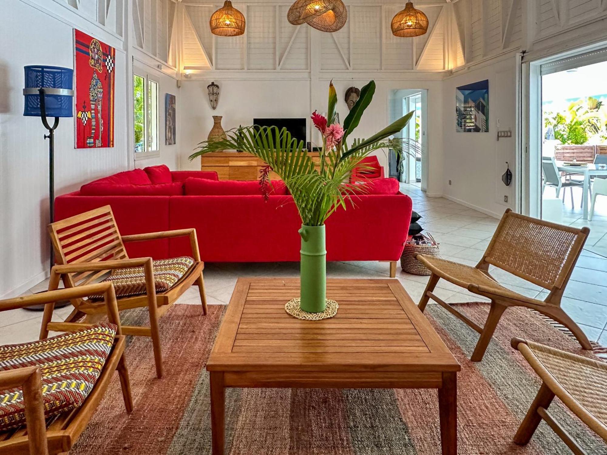 Villa Les Arbres Voyageurs Sur Les Hauts De Saint Francois מראה חיצוני תמונה